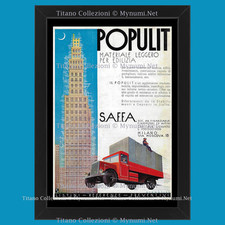 Anni '30  * Pubblicità Originale "Saffa - NICOULINE, Populit, Materiale Leggero