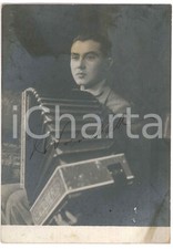 1945 ca Wolmer BELTRAMI Fisarmonicista - Foto con AUTOGRAFO 10x15 cm