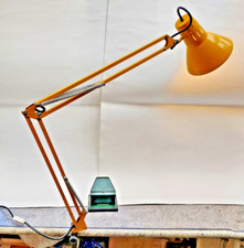 lampada gialla a morsetto da banco lavoro usata vintage