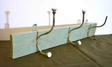 Appendiabiti Attaccapanni Vintage in legno e ferro da Parete anni 60 industrial