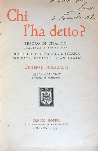 Chi detto fumagalli - chi, l'ha
