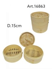 x Vaporiera Legno Di Bamboo