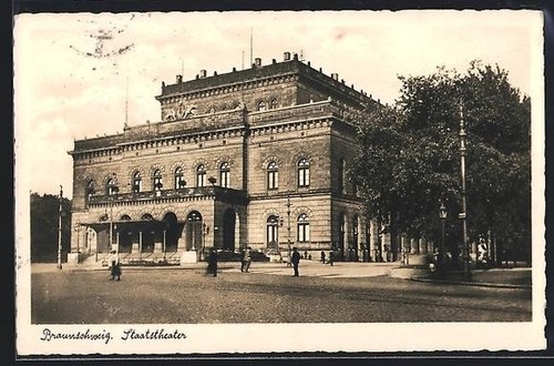Cartolina brunswick teatro di - cartolina, brunswick,