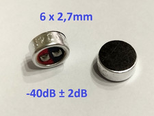 Capsula microfonica piccola dim.6x2,7mm  -40dB ± 2dB  1,5V-10V SMD ( =100 PEZZI)