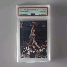 JA MORANT 2019 PANINI CHRONICLES #165 LUMINANCE ROOKIE RC PSA 10 GEM 