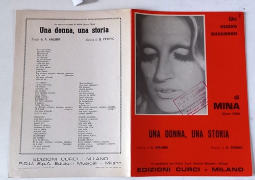 Spartito musicale mina una - musicale,