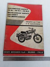 manuale uso manutenzione orig. 1969 Ducati 50 SL SL1 SL2 100 Cadet Mountaineer