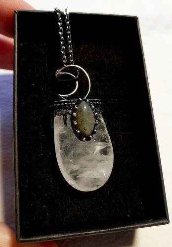 Collana con ciondolo - ciondolo, quarzo
