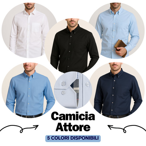 Camicia uomo attore tinta - camicia,