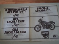 advertising Pubblicità 1985 MOTO APRILIA AS 125 R/ETX 350/TUAREG 50
