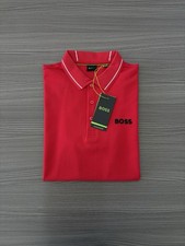 HUGO BOSS Porsche Paule Moisture XXL 2XL Polo Uomo - Rosso
