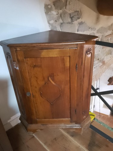 Angoliera legno con vetrina - angoliera,