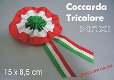 COCCARDA ITALIA TRICOLORE MAXI