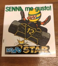 AYRTON SENNA  Lotus 12 1985  STICKER Originale Me Gusta Senna Vintage Rare