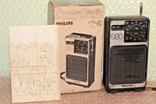 Pocket radio PHILIPS MW FM MOD. 90AL080 con scatola originale e schemi - ricambi
