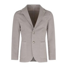 L.B.M. 1911 - Giacca beige monopetto in cotone slavato decostruita e sfoderata p