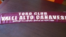SCIARPA,Scarf,Bufanda Torino TORO CLUB VALLI ALTO CANAVESE 1969 Calcio Granata