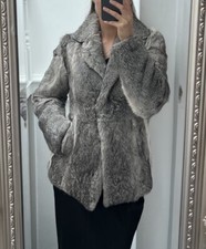 Cappotto vintage in pelliccia di coniglio taglia Xs