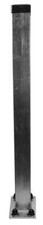 Palo zincato a caldo con base 80x80 mm per rulliere (1,5 m) (zincato)