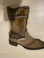 Stivali Marzetti Uomo,n.42,pelle vera pelliccia montone,marrone medio.Come nuovi