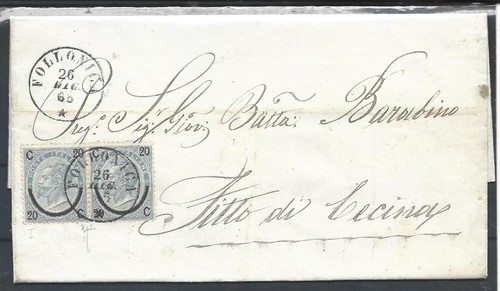 1865 20c coppia ferro - 1865, di