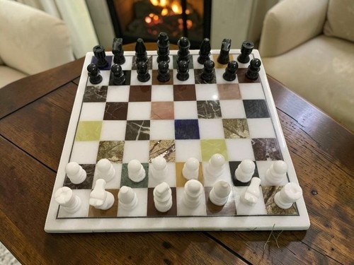 Set gioco scacchi marmo - gioco,
