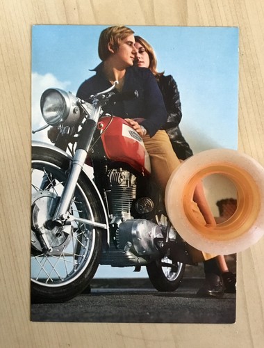 Rara originale cartolina moto - rara,