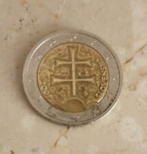 2€ Due Euro Slovacchia Slovensko 2009 ERRORE CONIO Difetto Defect Numismatica