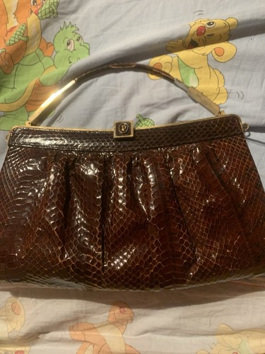 Pochette donna marrone effetto