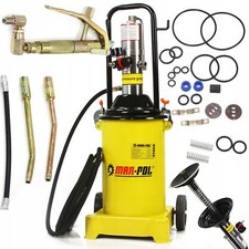 Ingrassatore pneumatico 12L 6-8 bar con ruote Lubrificatore Grasso tubo 5 m