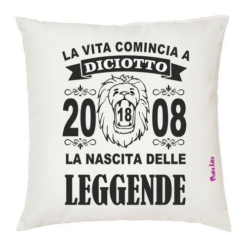 Cuscino 40x40 scritta - 18, anni