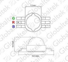 Led SMD RGB 6 PIN 3IN1 3W par