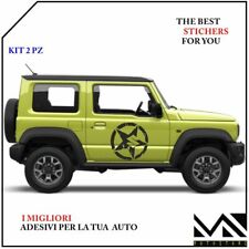 2 ADESIVI 48cm STELLA MILITARE stickers LOGO SUZUKI OFF ROAD FUORISTRADA 4X4 NER