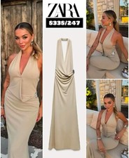 ZARA SEASHELL HALTER DRESS