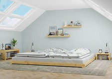 Letto futon extrapiatto 180x200 pino laccato matrimoniale