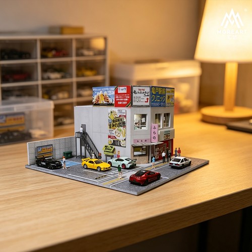 Diorama garage modello - diorama,