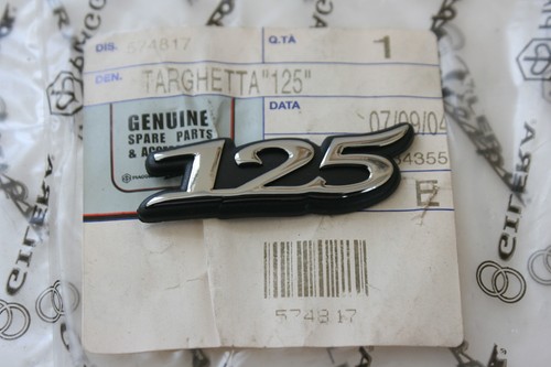 Targhetta adesiva 125 - adesiva, "125"