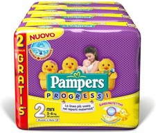 Pampers Progressi Mini Taglia 2 (3-6 kg) 4 Pacchi 112 Pannolini