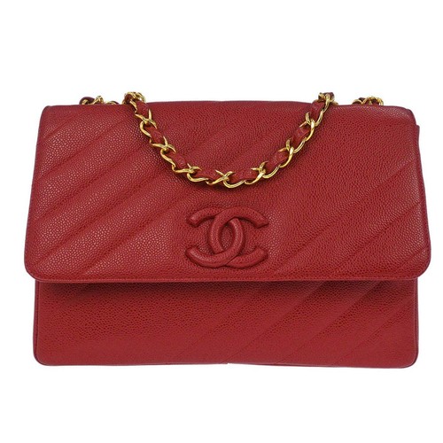 Borsa tracolla chanel rossa - a,
