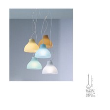 SOSPENSIONE NOUR PICCOLA BIANCO E27 100W - VETRERIA VISTOSI SPNOURPBC