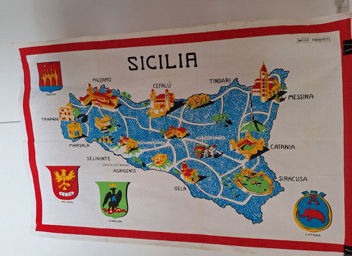 Sicilia teiera souvenir - souvenir, cotone
