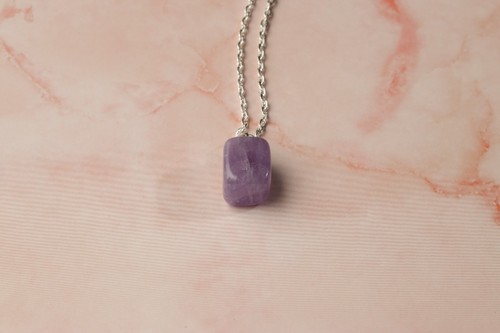 Collar amatista natural - ,