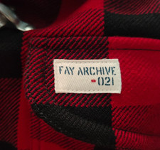 Fay Archive 4 Ganci Corto Uomo Check Rosso Nero Fay M Size