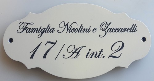 Targa ceramica sagomata - targa,
