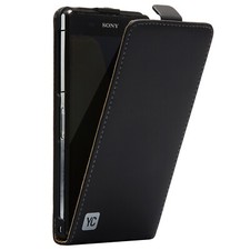 Custodia cellulare per Sony Xperia Z2 custodia flip case custodia protettiva cover YC nera