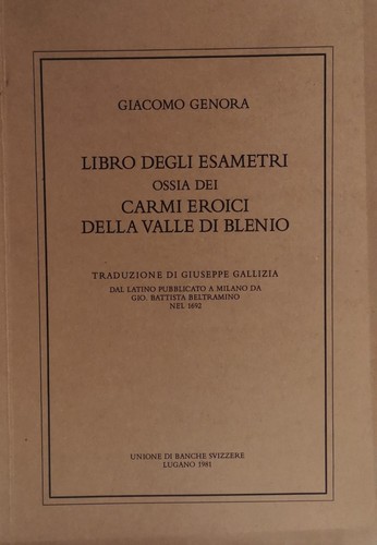 Libro degli esametri - -,