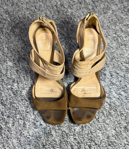Fendi sandali scamosciati