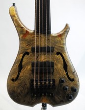 Warwick Custom Shop Infinity 5st Fretless Buckeye Burl Top