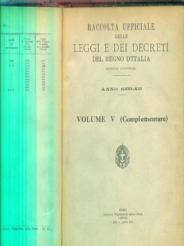 Raccolta ufficiale delle leggi - ufficiale,