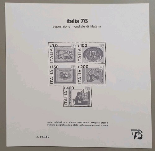 Italia 1976 foglietto - italia,